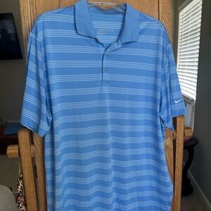 Nike Blue Athletic Polo Shirt